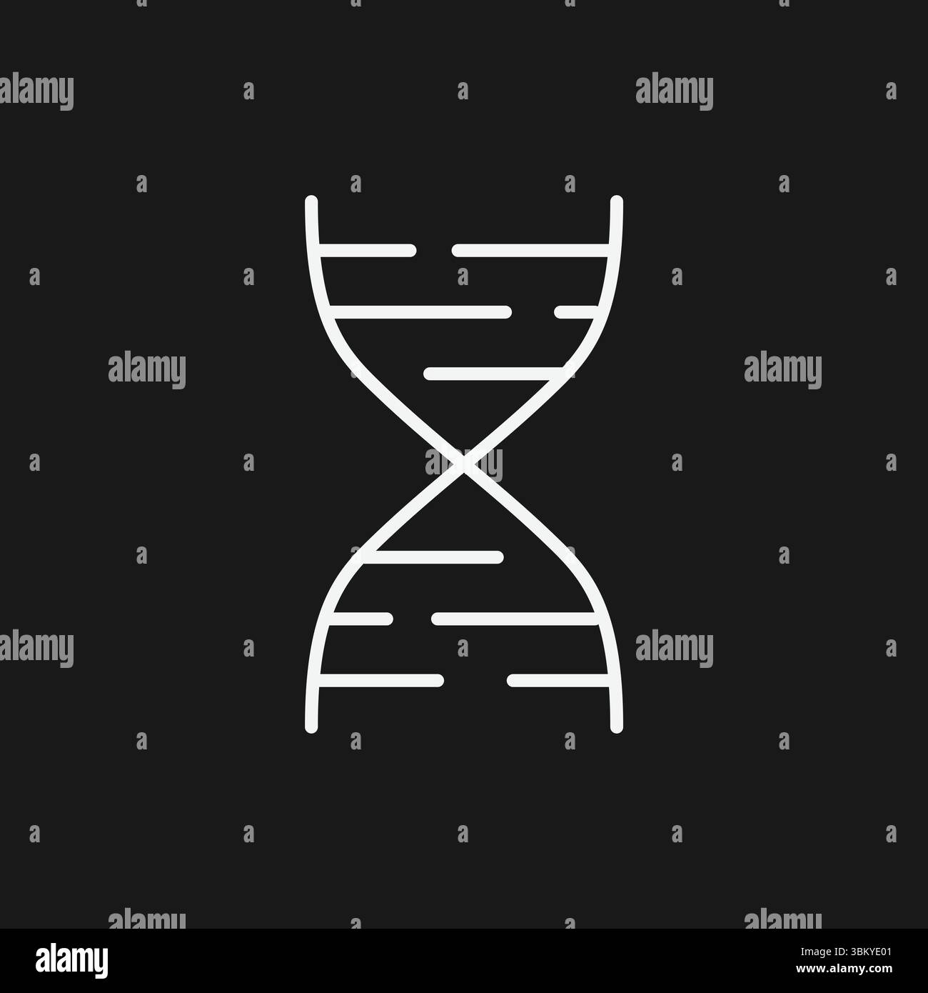 DNA Helix Structure Icon Genetik, Biologie, Biotechnologie und Vererbungssymbol Stock Vektor