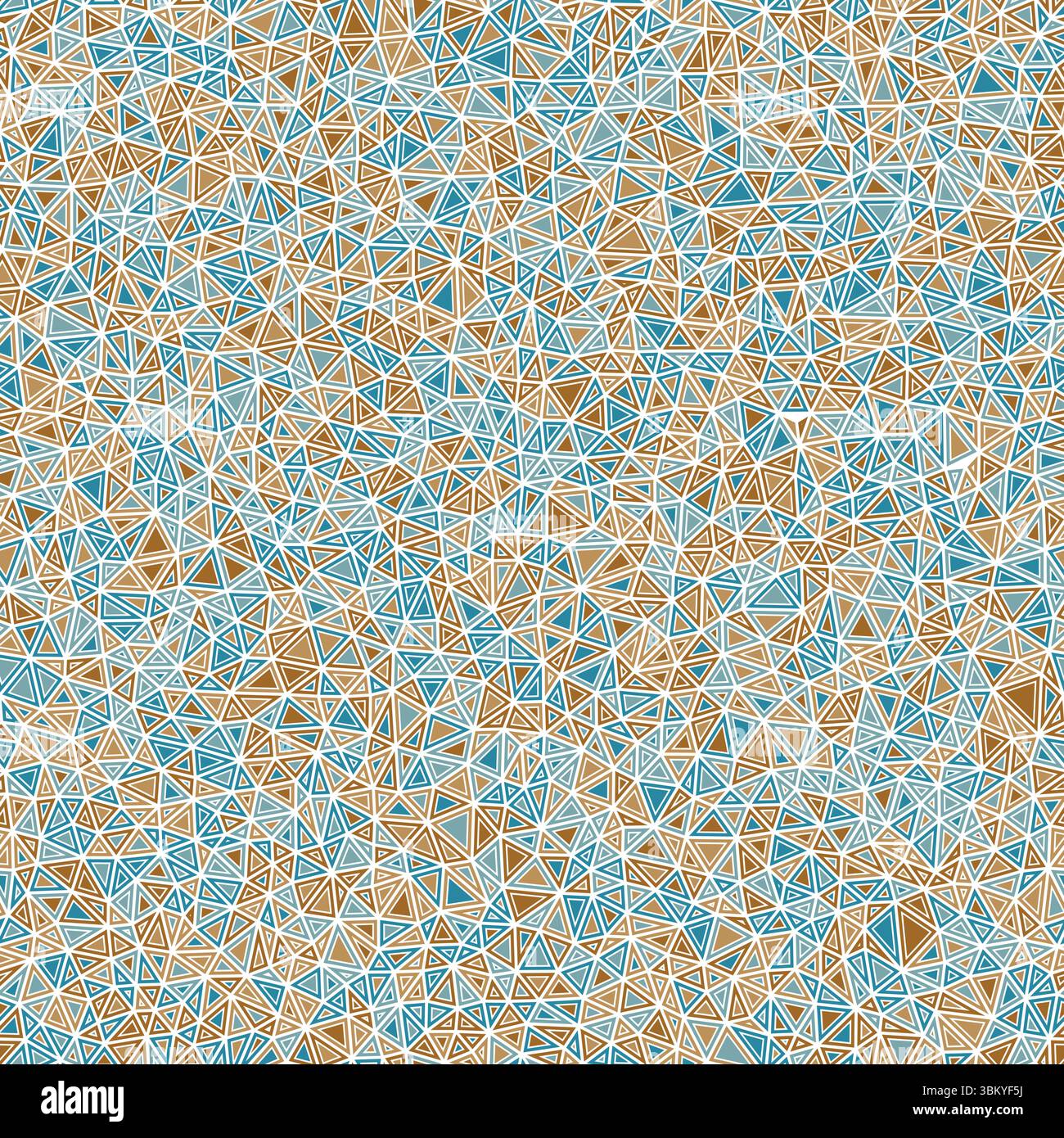 Dreieck formt den Hintergrund. Winzige Dreiecke. Volumenkörperformen in Rahmen. Mehrfarbiger STYLE. Wiederholbares Muster. Künstlerische Vektorfliesen. Stock Vektor