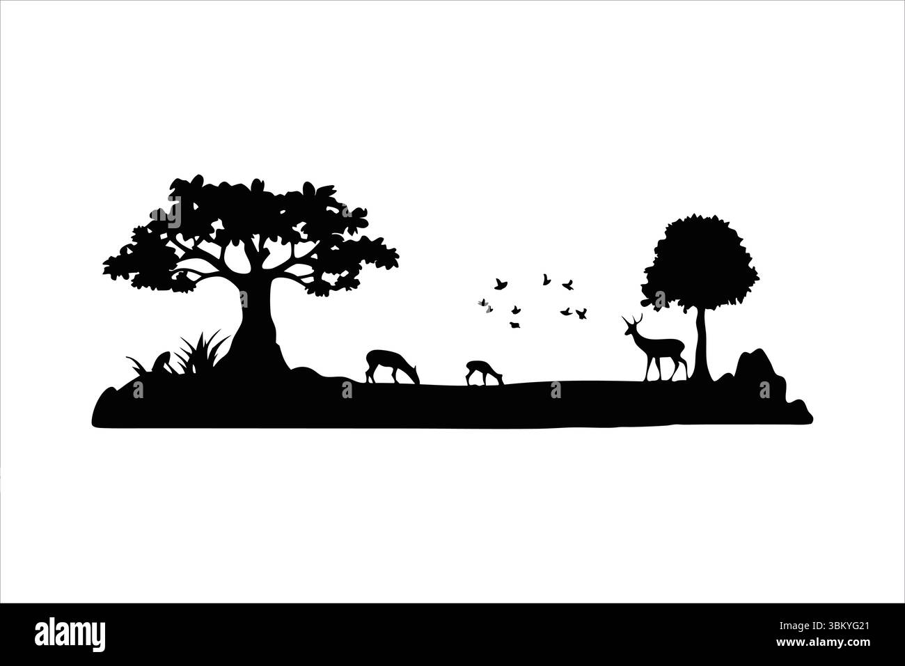 Wild Animal Silhouettes Collection - Safari und Waldtiere Vektor-Set Stock Vektor Wild Animal Silhouettes Collection - Safari und Waldtiere Vektor-Set Stock Vektor