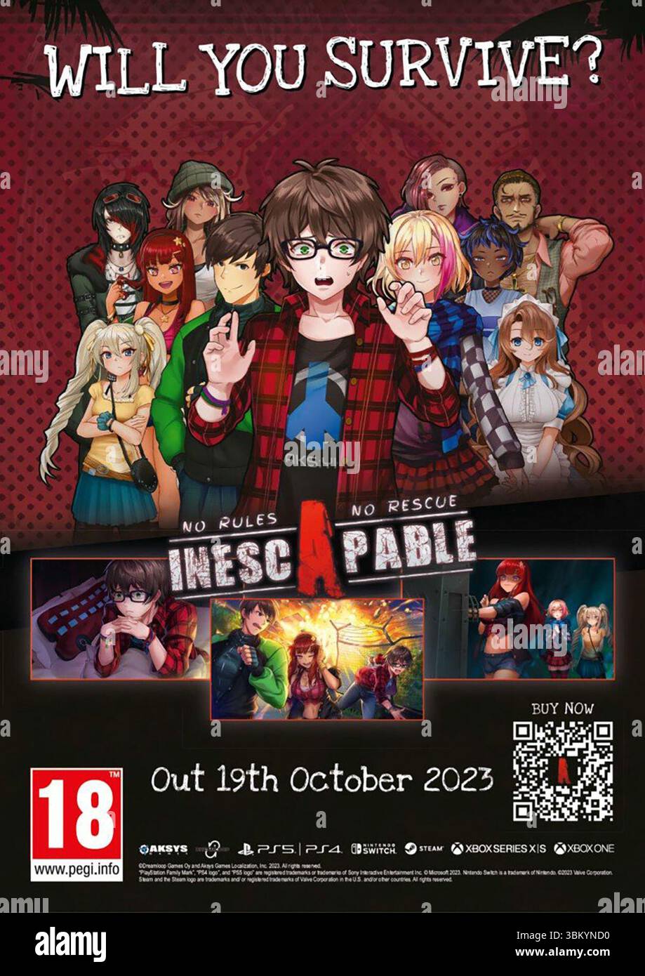 2023 Inesable: No Rules, No Rescue Videospiel von Dreamloop Games Promo Stockfoto