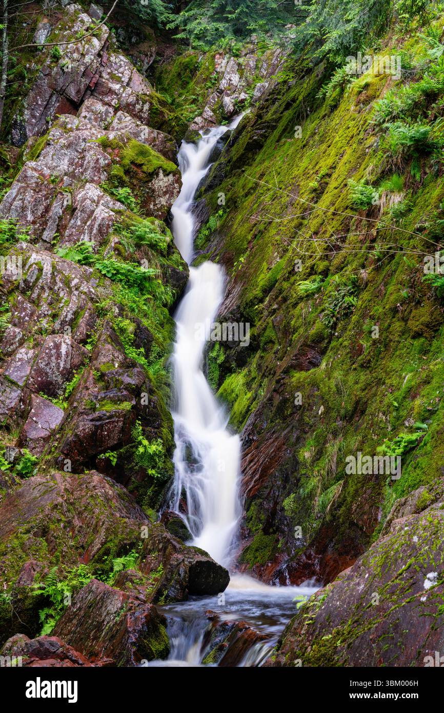 Foto der wunderschönen Morgan Falls im Chequamegon-Nicolet National Forest, Ashland County, Wisconsin, USA. Stockfoto