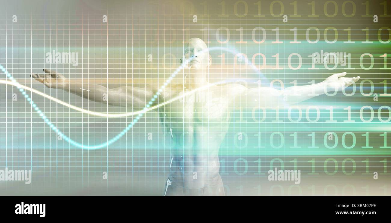 Innovation durch Web-Technologie und Daten-Kunst Stockfoto