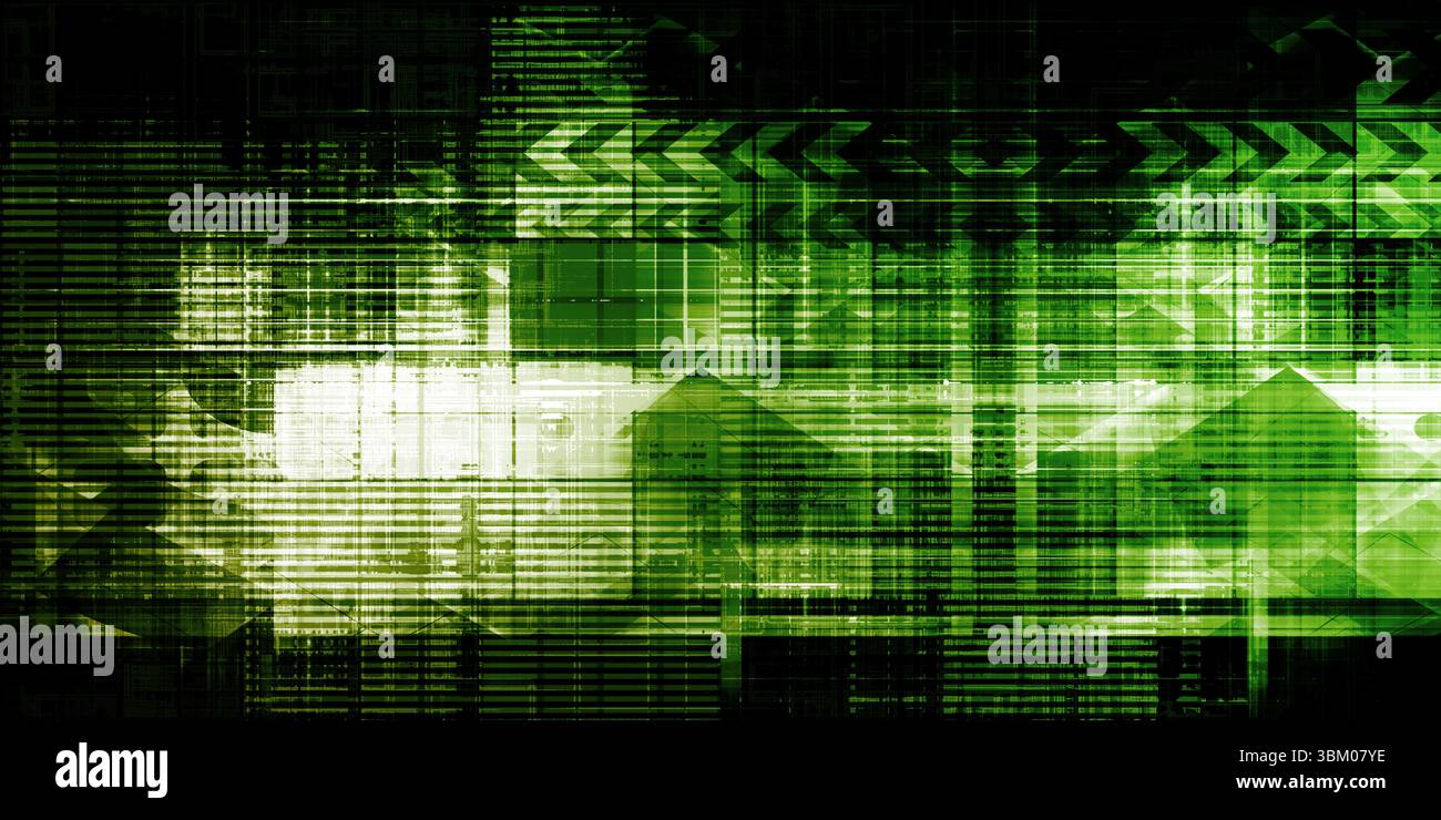 Visualisierung Der Kybernetischen Systemschnittstellen Für Autonome Technologieanwendungen Stockfoto