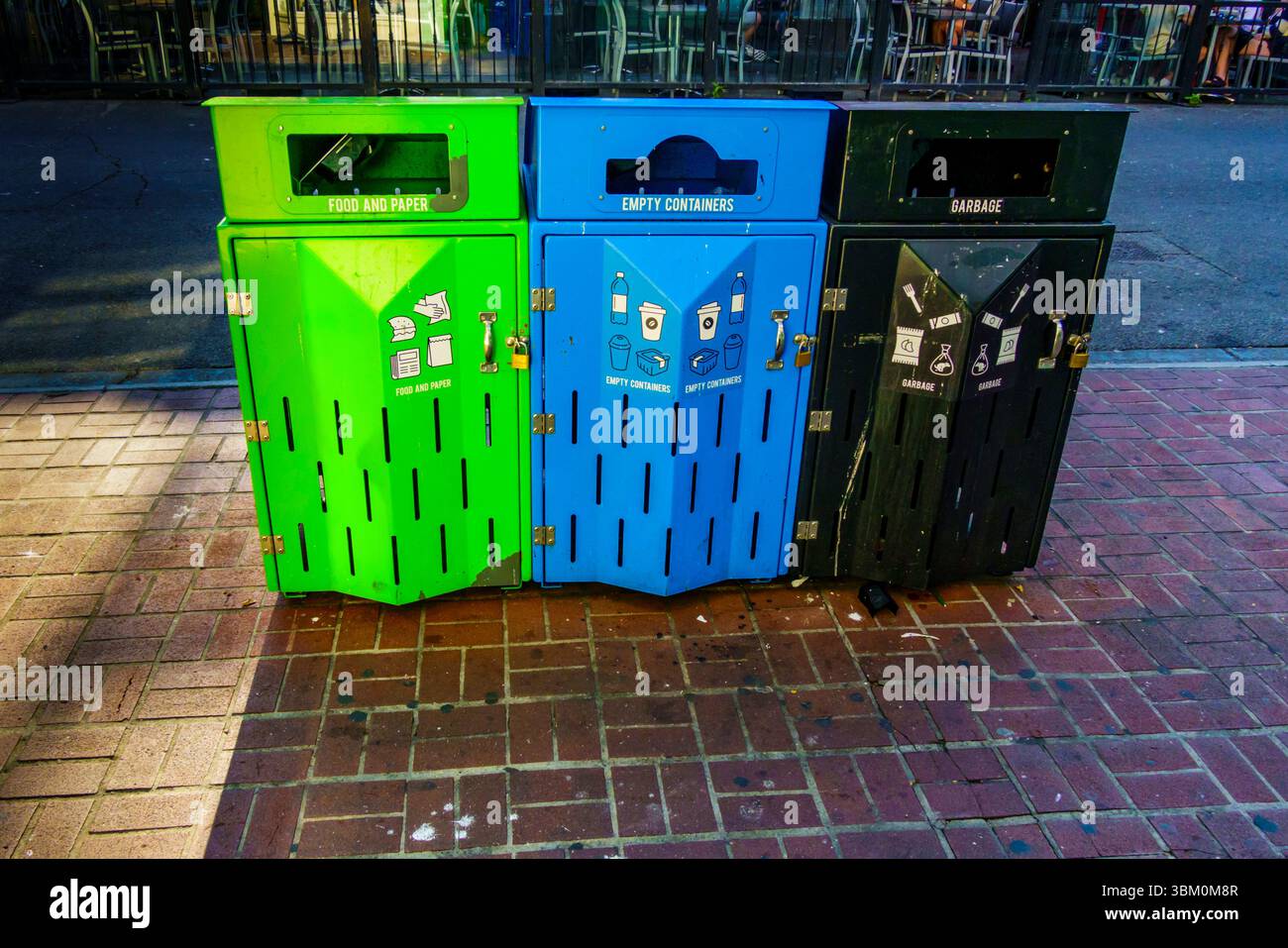Recycling, Müll and Food Waste, Victoria BC, Kanada Stockfoto