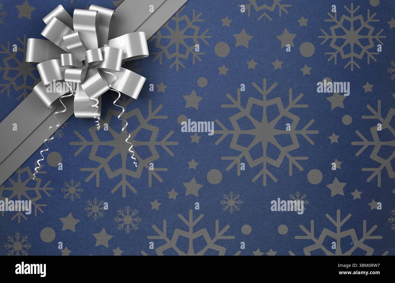 Weihnachtspapier mit Schleife Stockfoto