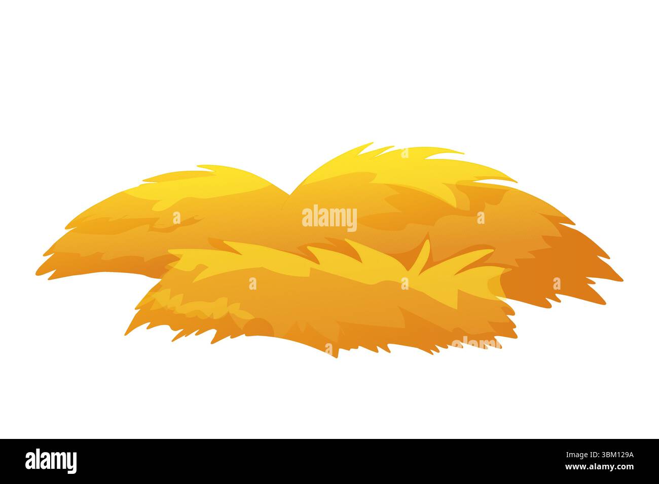 Abbildungen von Heuhaufen und Strohballen. Trockene Grashalden, Feldbündel und Herbstfutter. Vektor ländliche Symbolgruppe isoliert auf weißem Hintergrund Stock Vektor