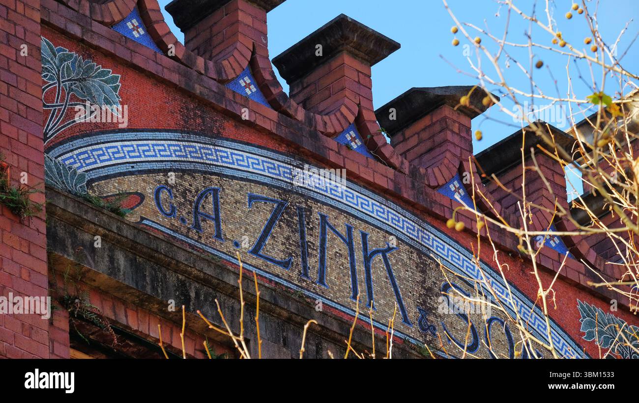 Art-Deco-Details des G. A. Zink & Sons Building 56 Oxford Street, Sydney Stockfoto
