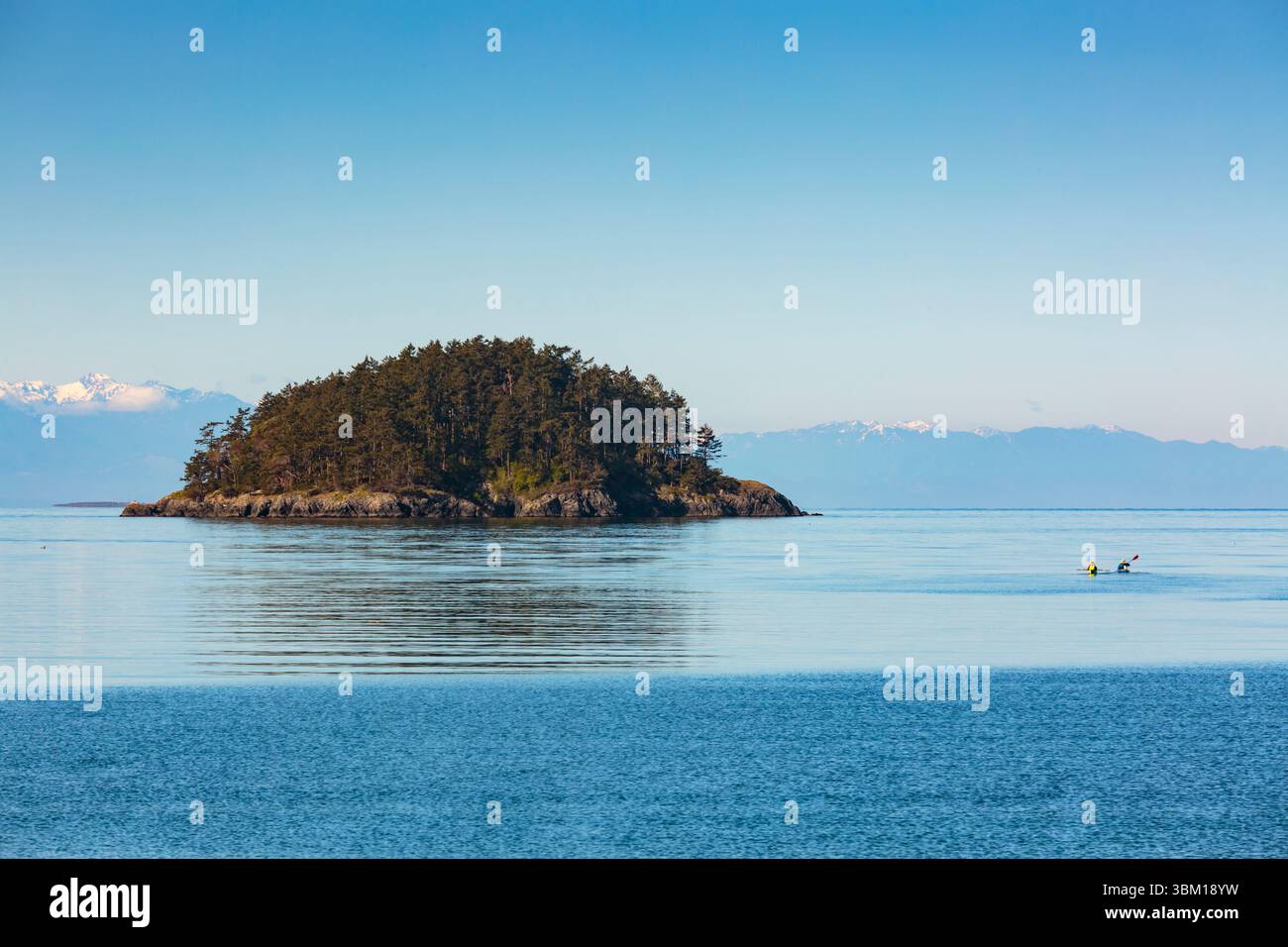 Deception Island, Bowman Bay, Deception Pass State Park, Washington State, USA. Stockfoto