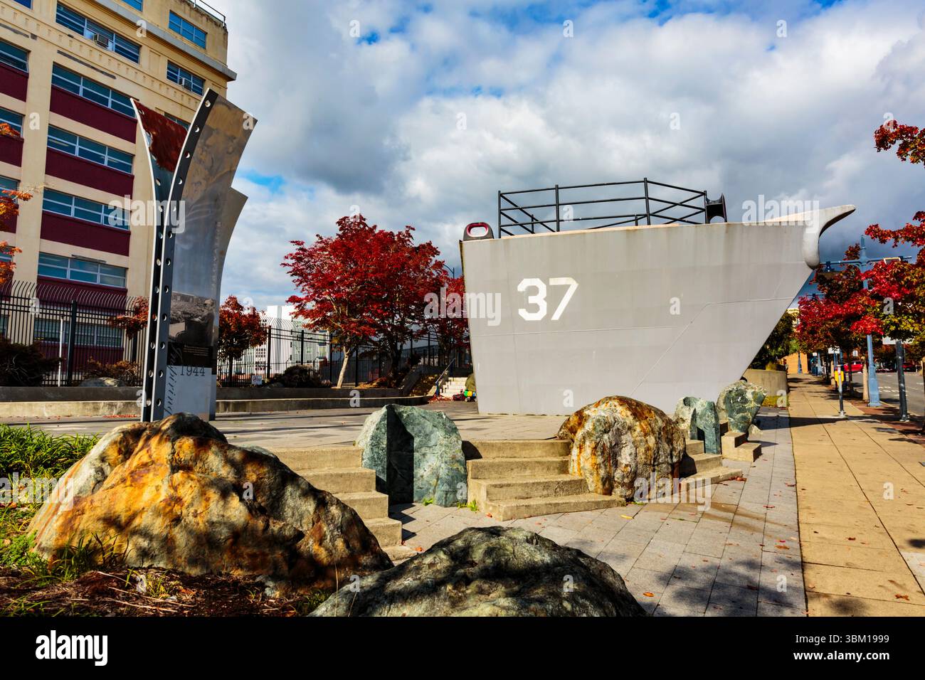 Harborside Fountain Park, Bremerton, Washington State, USA. Stockfoto