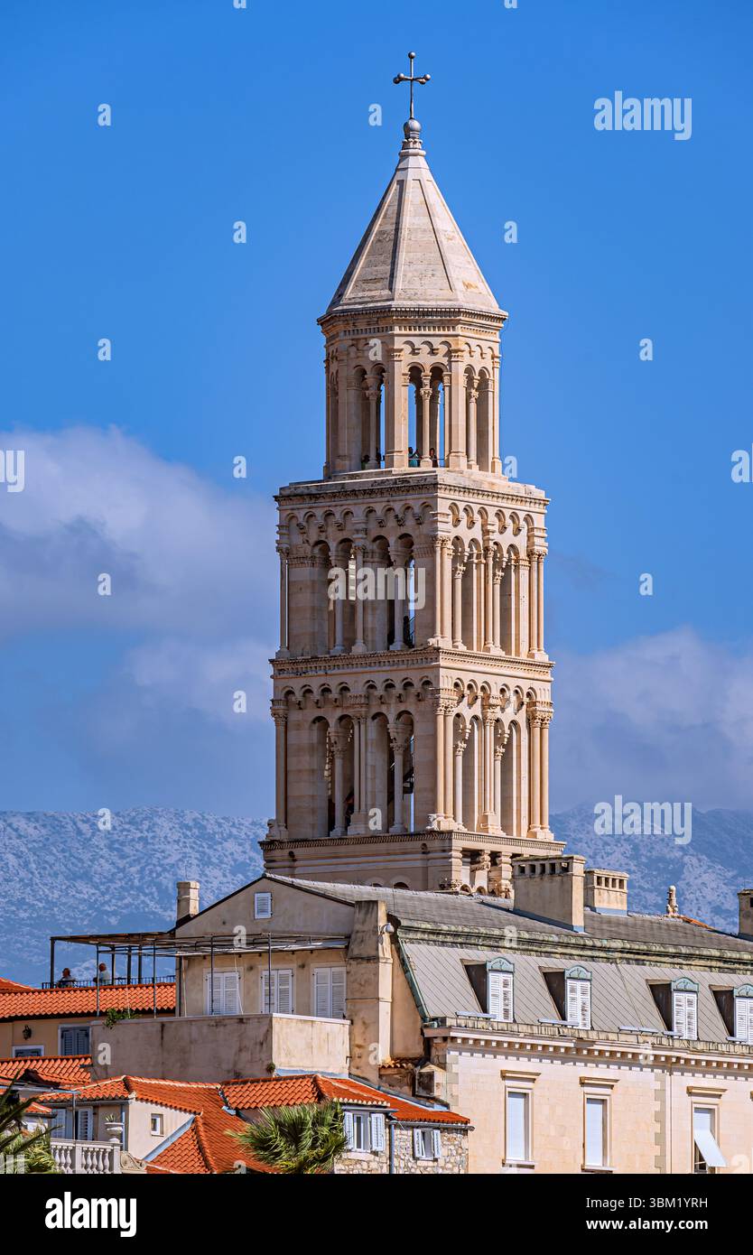 Kroatien: Glockenturm der Kathedrale St. Domnius, Split Stockfoto