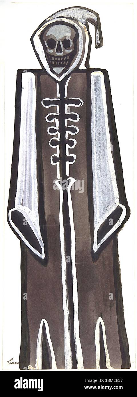 Serge Sudeikin - der Tod trägt ein schwarzes Gewand Stockfoto
