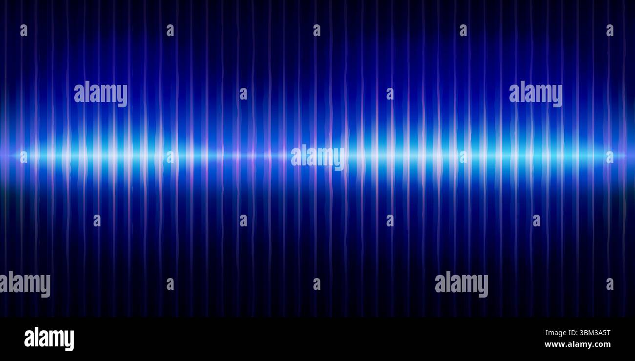 Audiokurve Auf Dunklem Hintergrund. Abstraktes Vertikales Schallwellen-Audiosignalspektrum. Vorlage Für Poster- Und Bannerdesign. Vektorabbildung. Stock Vektor