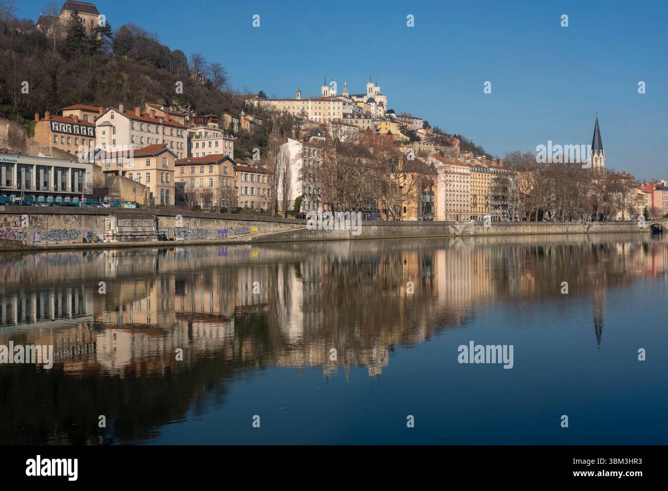 Saône, Lyon, Frankreich Stockfoto