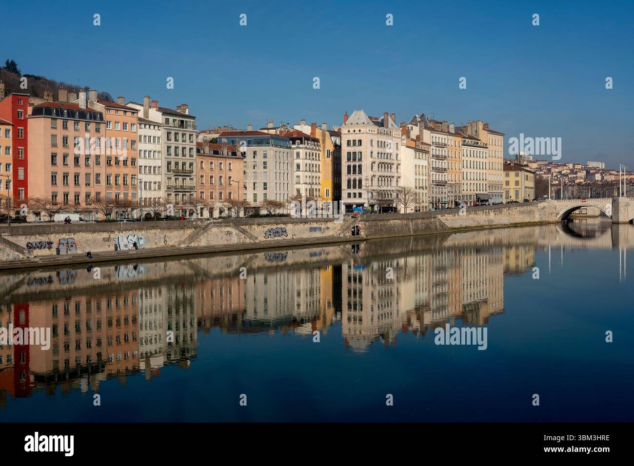 Saône, Lyon, Frankreich Stockfoto