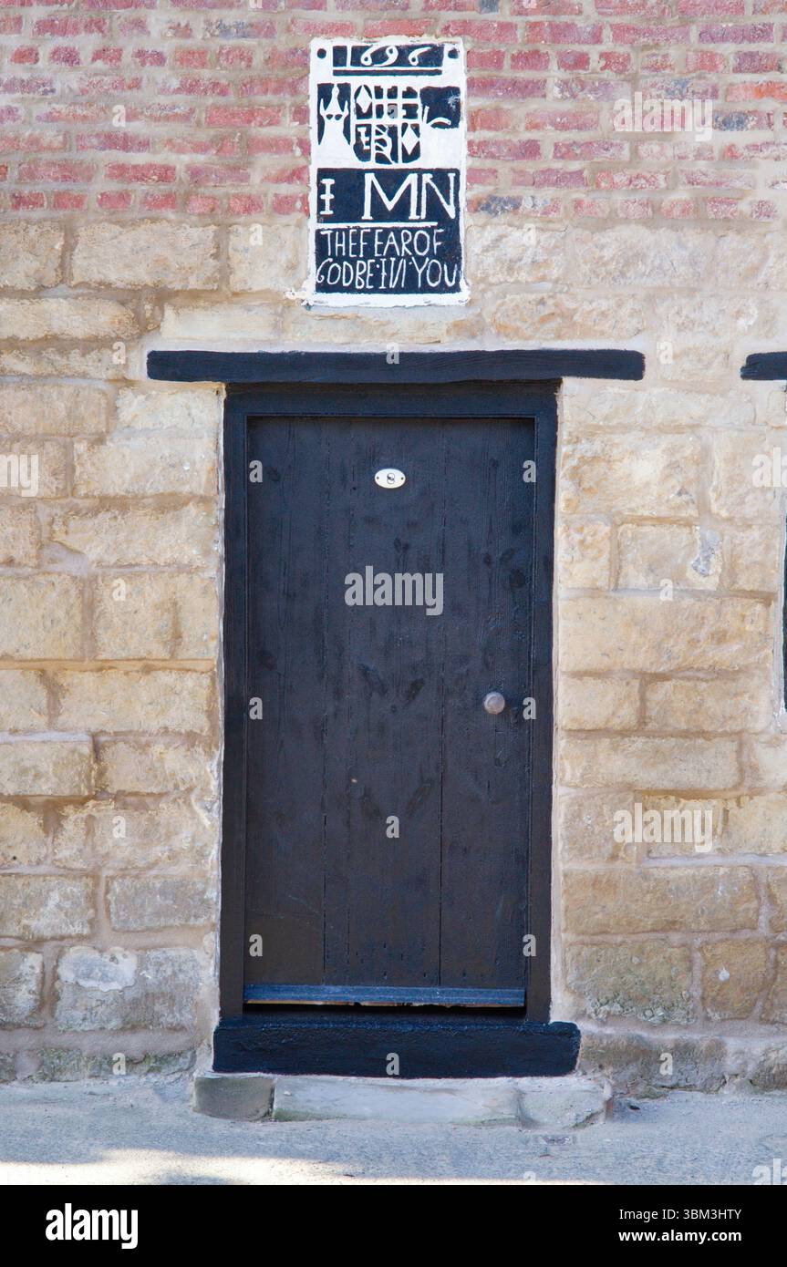 Eingang zum Museum in Filey Stockfoto