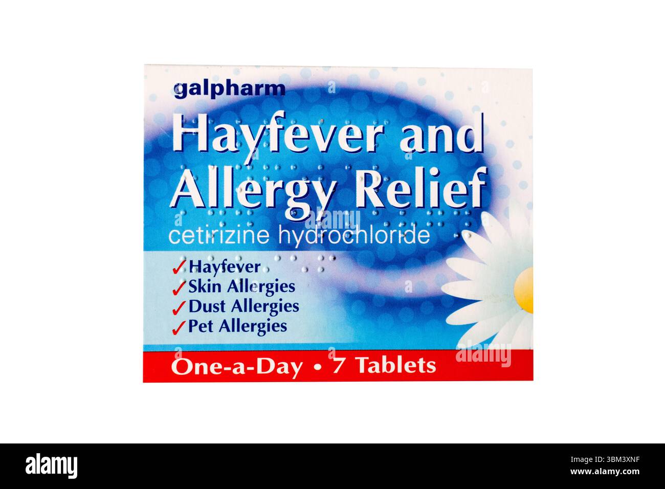 London UK, 24. Juni 2025, Packung oder Packung mit Galpharm Heuschnupfen und Allergie Relief Tabletten Stockfoto