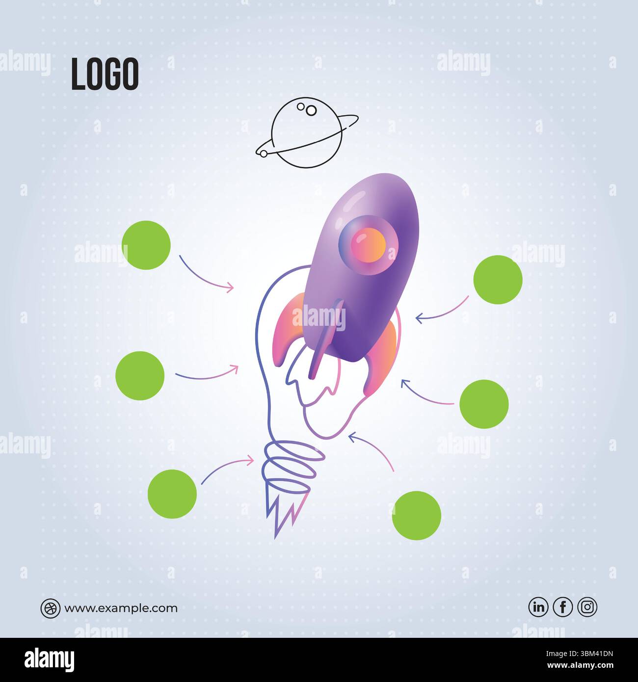 Entwicklungsvorlage für Social-Media-Banner für Wachstumsstrategie Stock Vektor