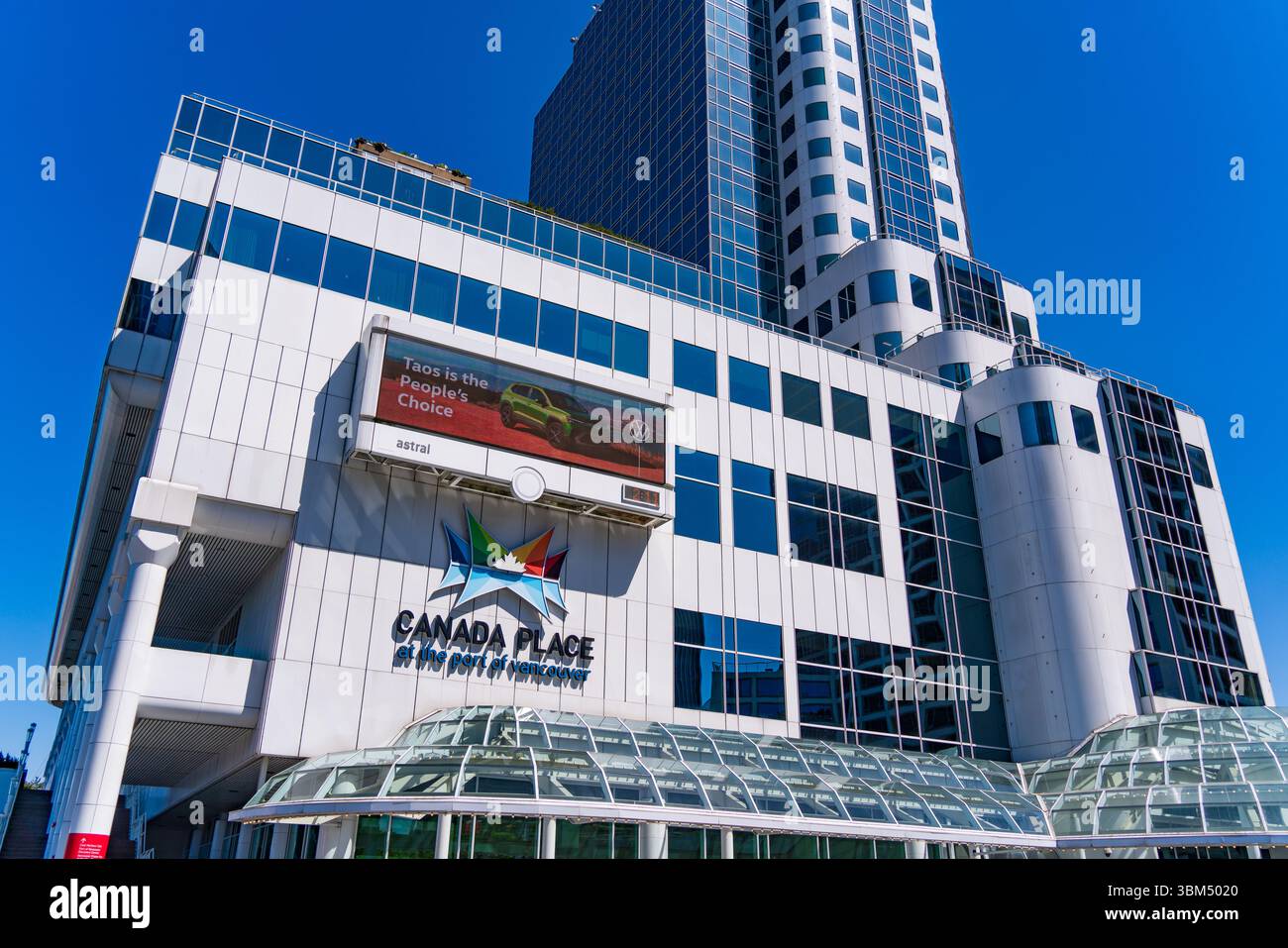 Canada Place, ein Wahrzeichen in Vancouver, Kanada Stockfoto