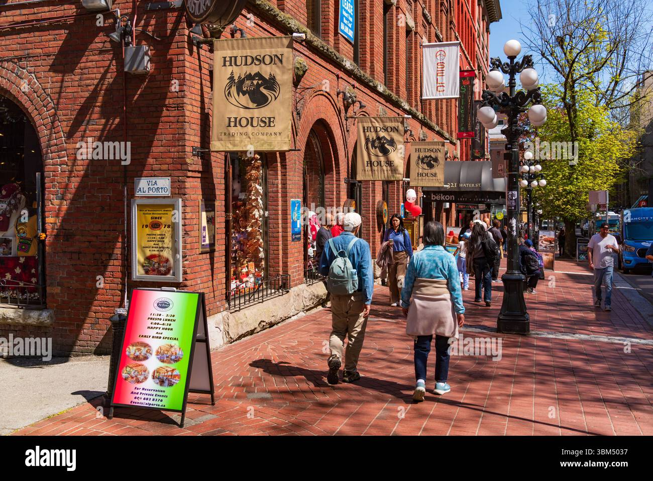 Blick auf Gastown in Vancouver, Kanada Stockfoto