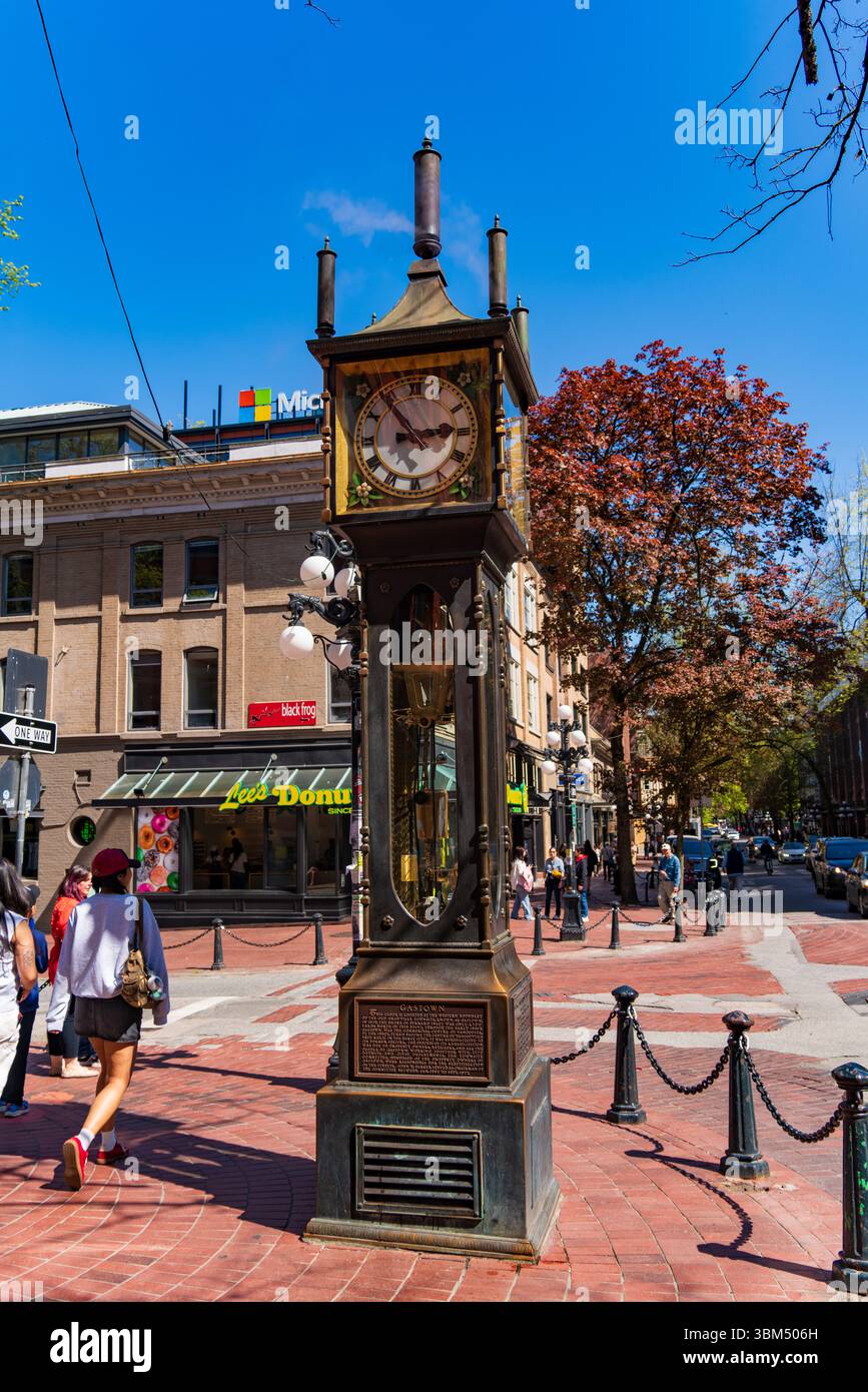Gastown Dampfuhr in Vancouver, Kanada Stockfoto