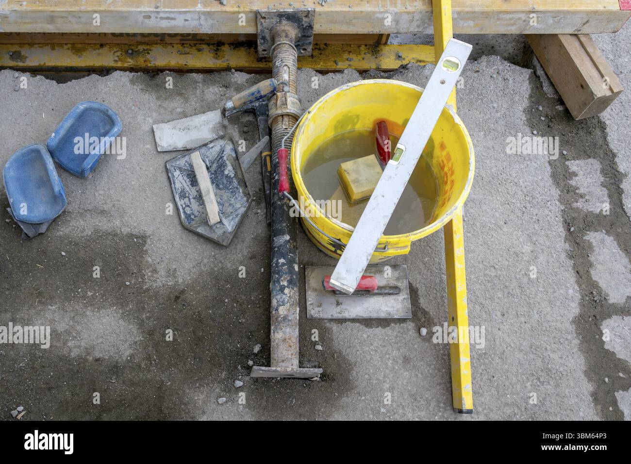 Betonierstufen vor Ort Stockfoto