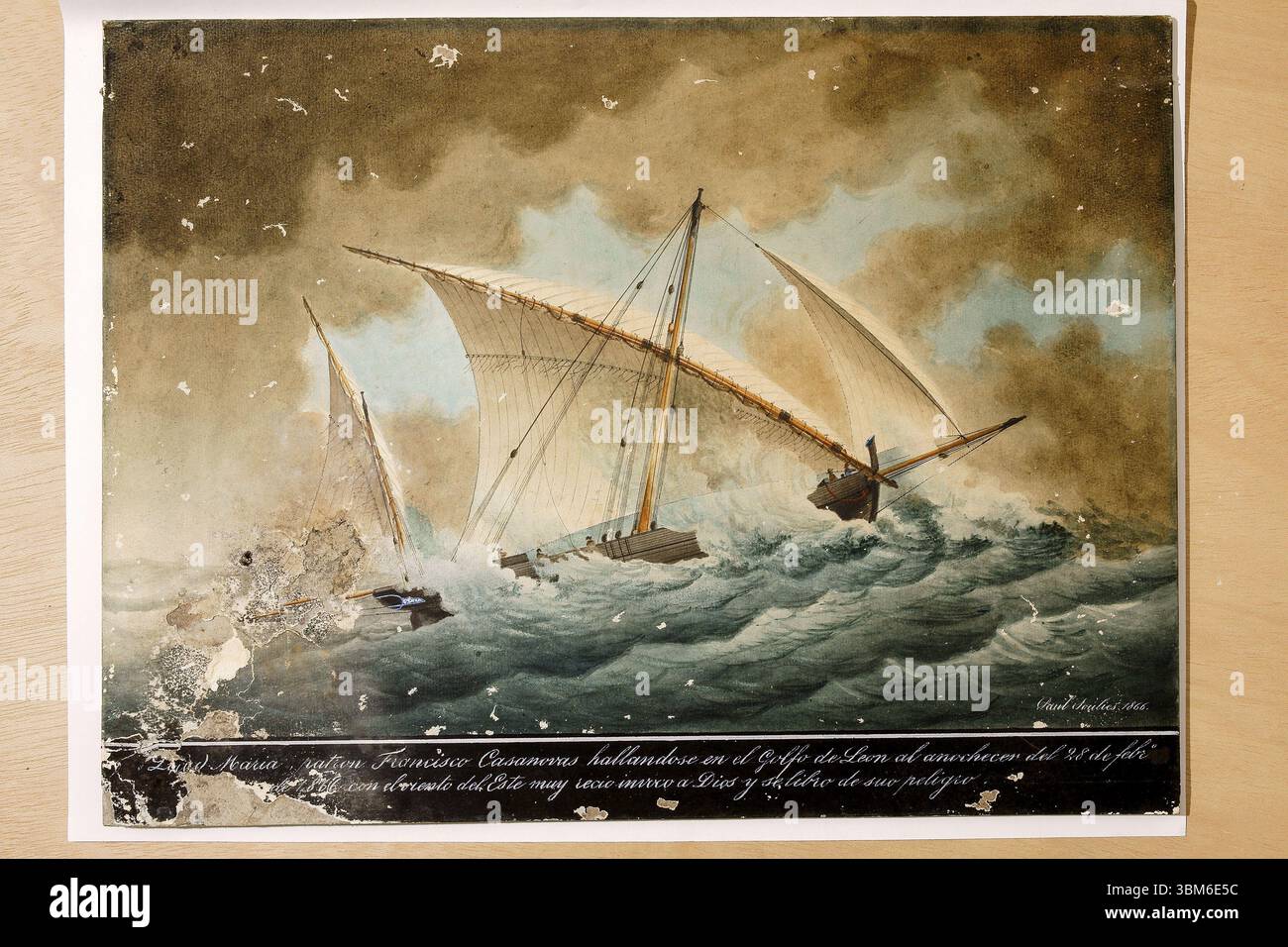 Seemannsweihe für den Heiligen Christus des Sagrat Cor (19. Jahrhundert). Kloster des Heiligen Herzens, Soller. Mallorca. Balearen. Spanien Stockfoto