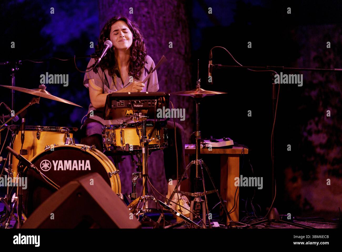 Marina Arrufat, Anna Andreu im Konzert, La mida, La Lluna EN Vers Festival, Binissalem, Mallorca, Balearen, Spanien, Europa Stockfoto