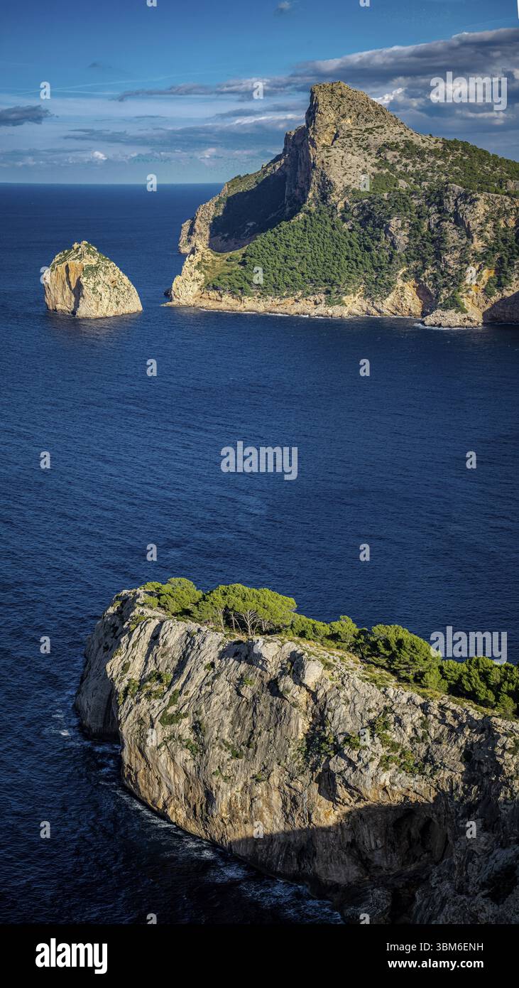 Aussichtspunkt Colomer, Mirador de sa Creueta, Formentor, Mallorca, Balearen, Spanien, Europa Stockfoto