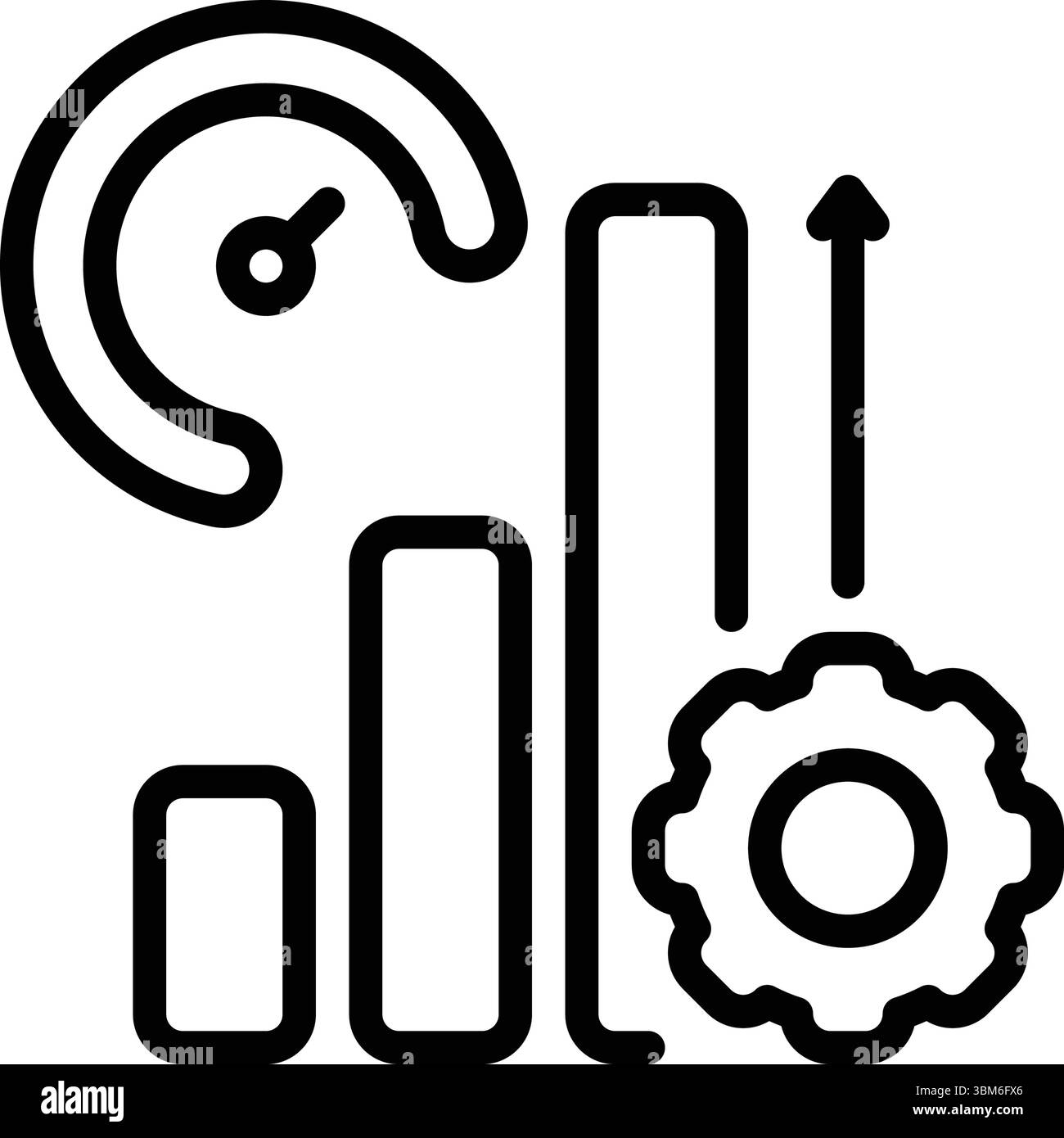 Symbol für Leistungsverbesserung, Leistung Stock Vektor