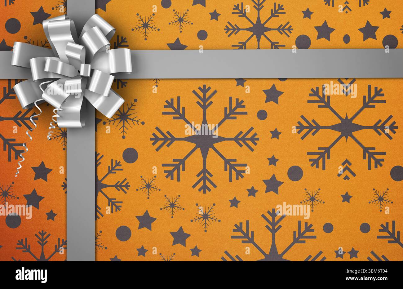 Weihnachtspapier mit Schleife Stockfoto