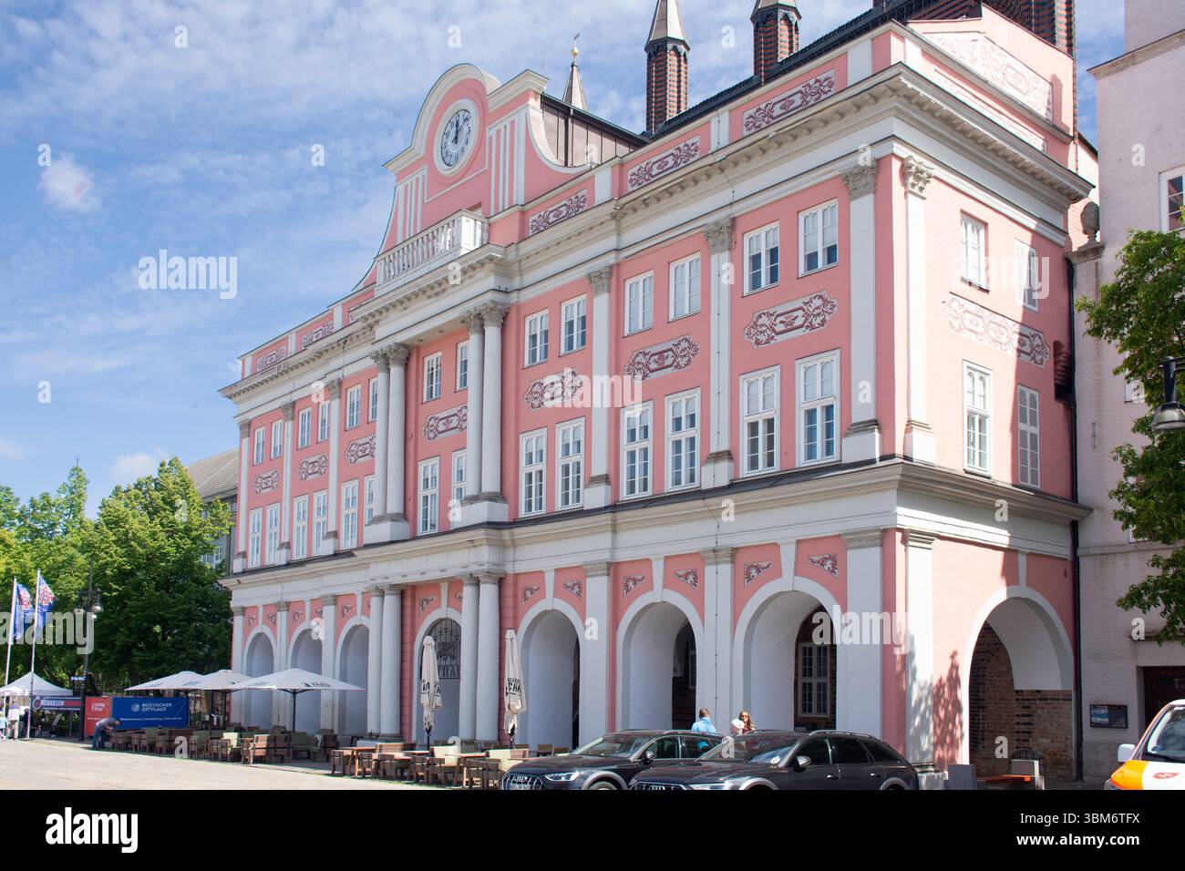 Rathaus Rostock, neuer Markt, Rostock Altstadt, Rostock, Mecklenburg-Vorpommern Bundesrepublik Deutschland Stockfoto