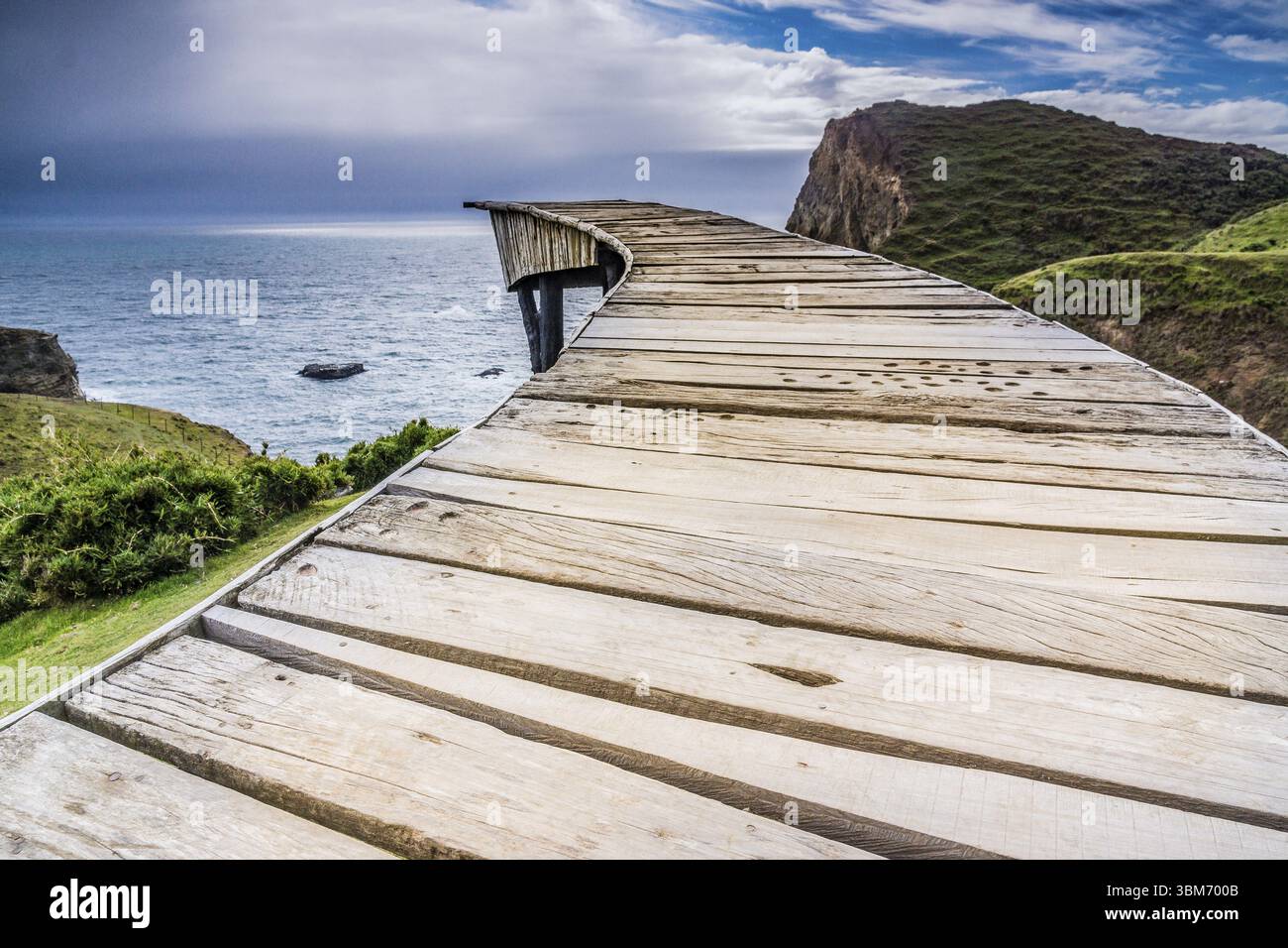 Pier of the Souls, Pirulil, Westküste der Großen Insel Chiloe, Patagonien, Republik Chile, Südamerika Stockfoto