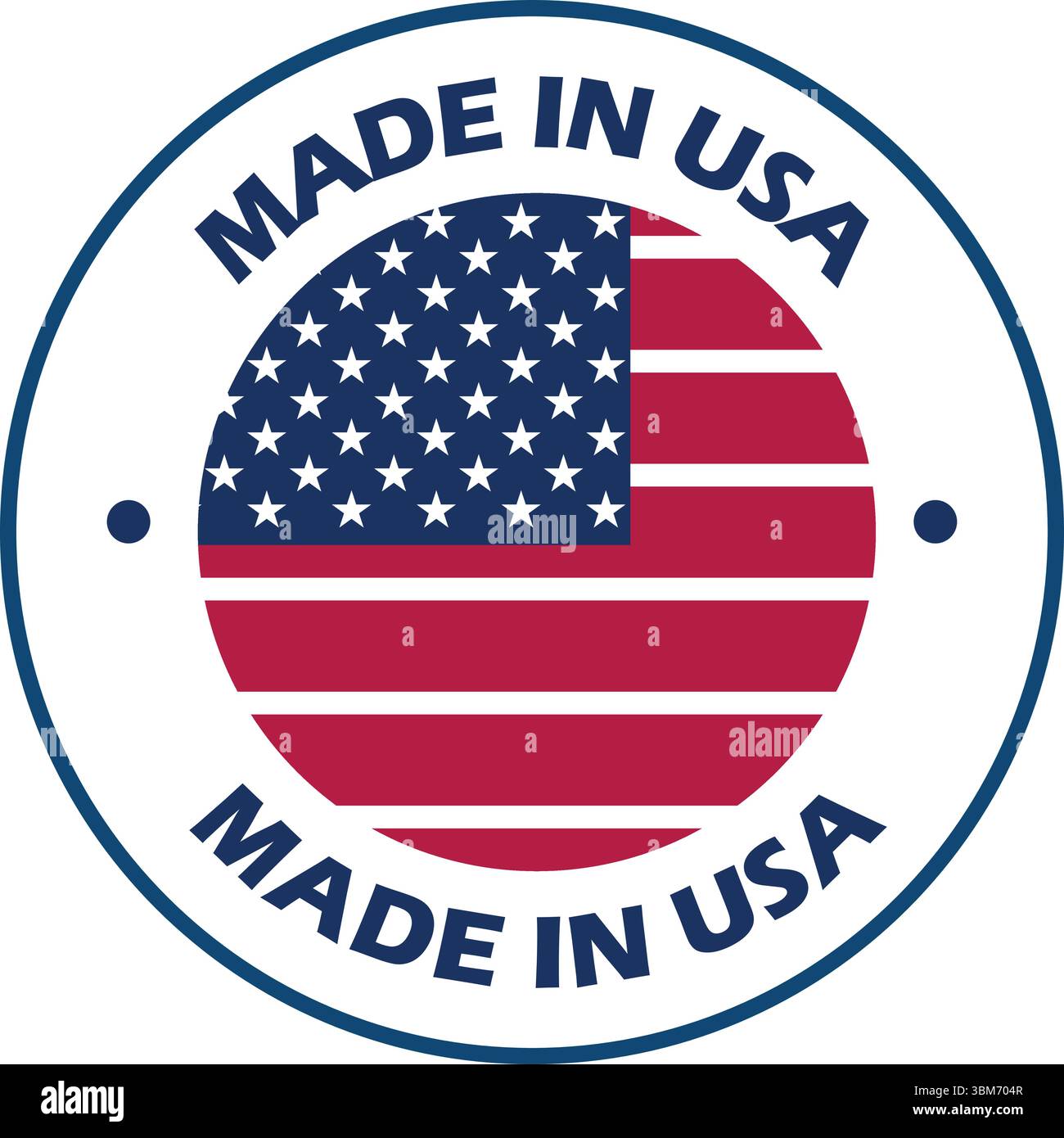 Made in USA Stempelset – amerikanisches Produktetikett, Logo, Emblem und Siegelvektor Made in USA Aufkleber Etikettenstempel Stock Vektor