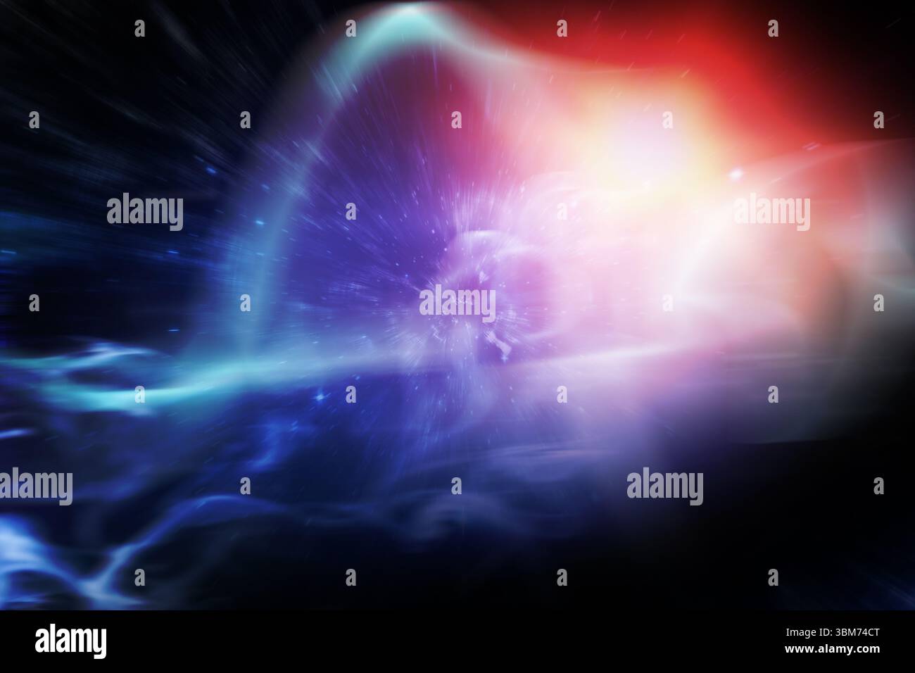 Digital zusammengesetztes Bild von beleuchteten Leuchten Stockfoto