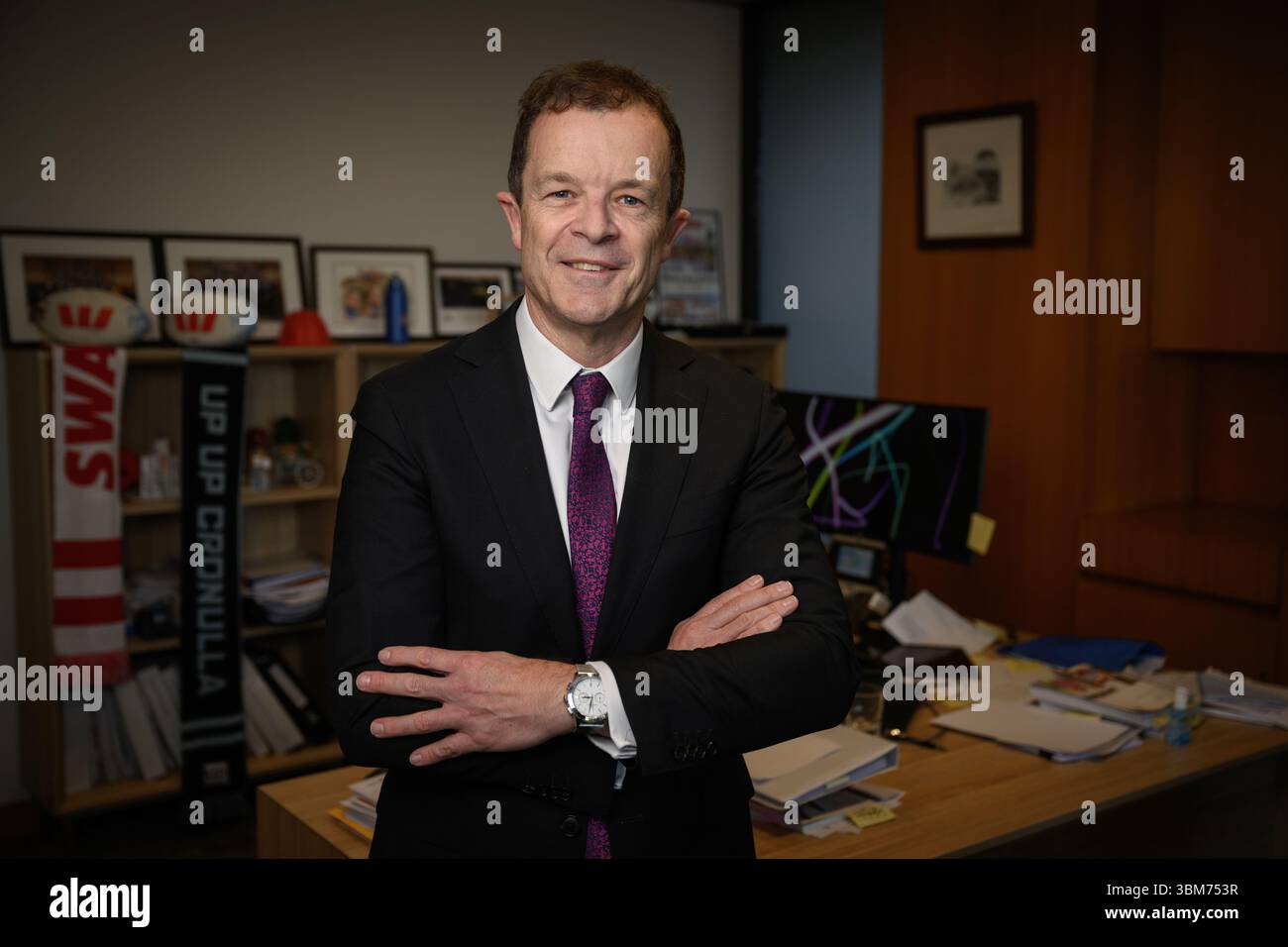 Sydney, Australien. Juni 2025. Der Oppositionsführer der NSW, Mark Speakman, posiert für ein Foto im NSW-Parlament in Sydney, Mittwoch, den 25. Juni 2025. (AAP Image/Dan Himbrechts) KEIN ARCHIVIERUNGSGUTSCHEIN: Australian Associated Press/Alamy Live News Stockfoto
