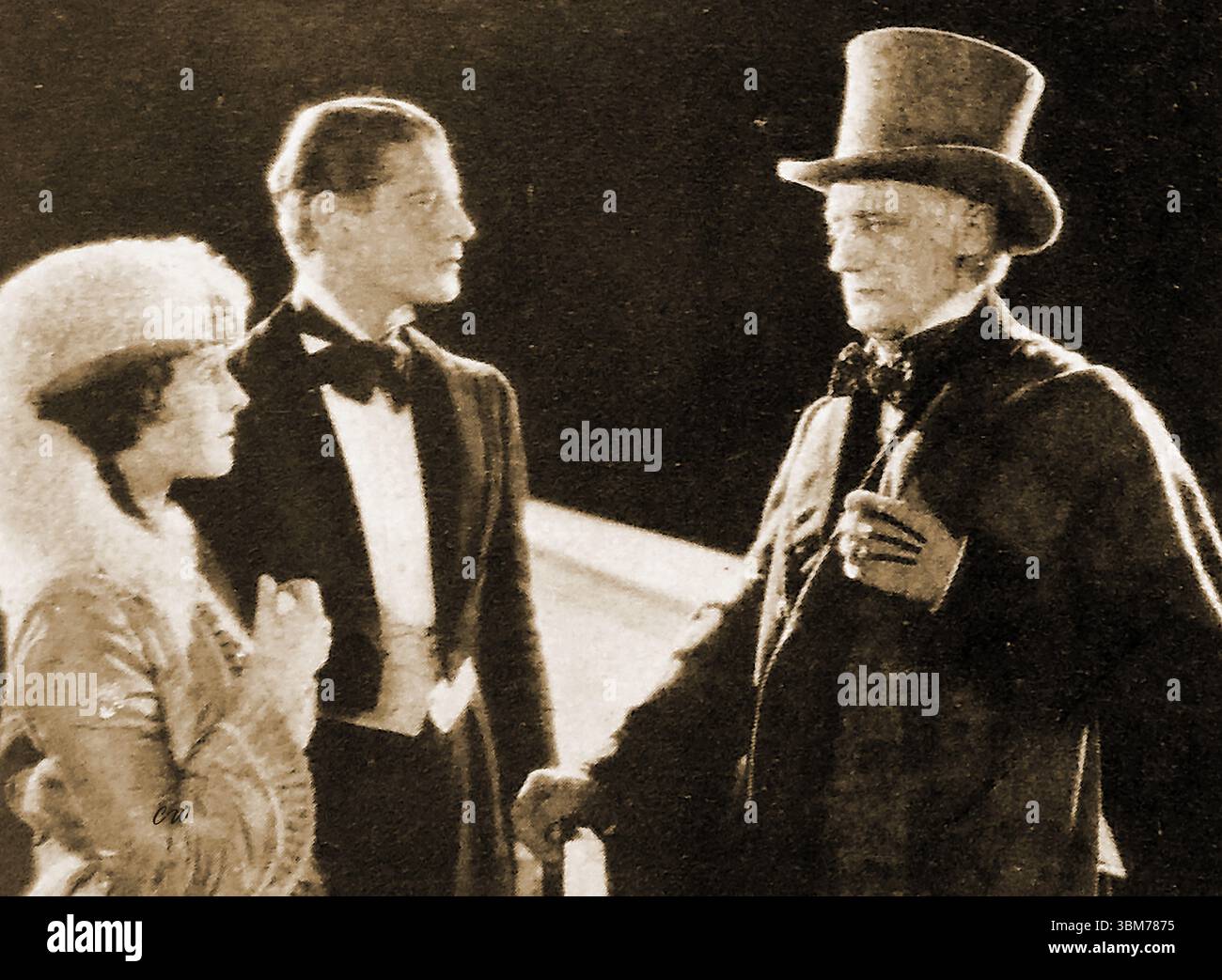 FILM - FILME - KINO - GESCHICHTE --- Norma Shearer, Ralph Foroes & Owen Moore in MGM Stummfilm DIE SCHAUSPIELERIN (1928). Stockfoto