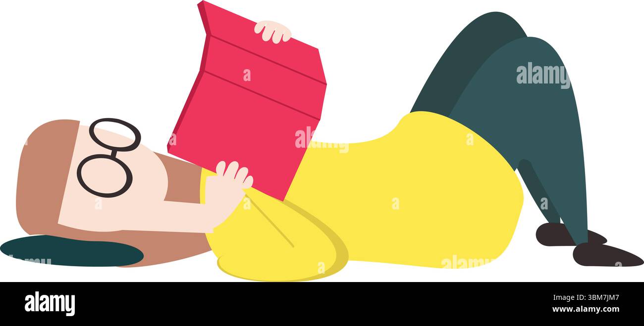 Frau mag es, Buch Vektor Icon isoliert zu lesen Stock Vektor