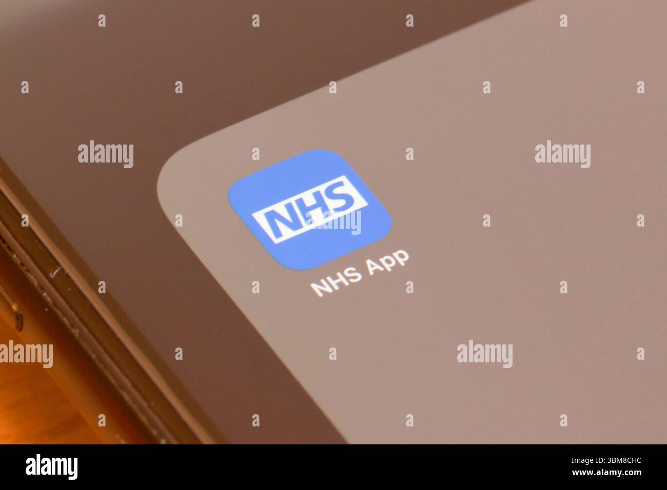 NHS - Smartphone-Anwendung des National Health Service Stockfoto