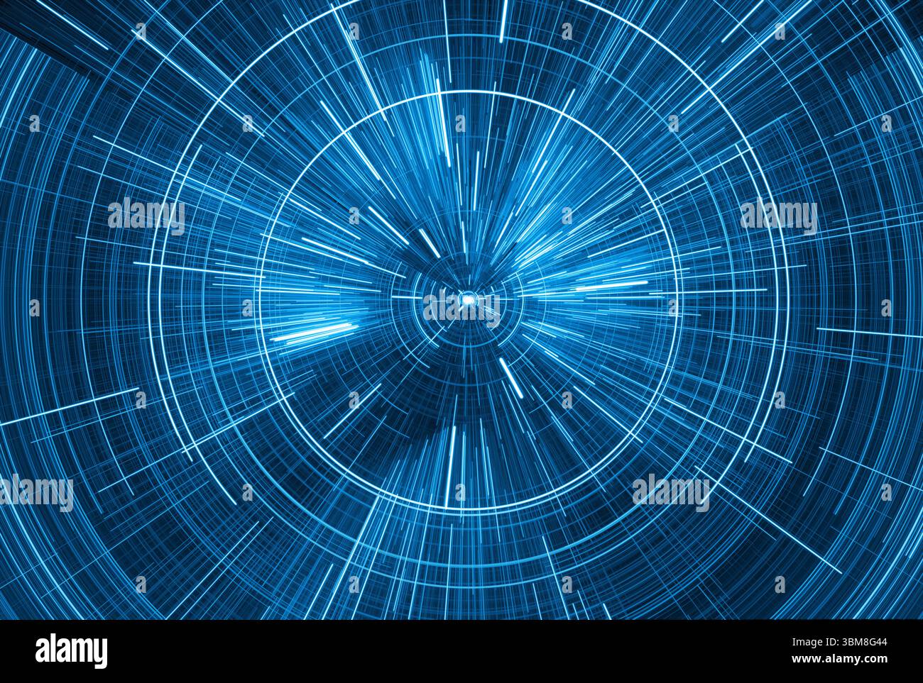 Time Warp, Reisen im Weltraum. Zeitdilatation, Abbildung Stockfoto