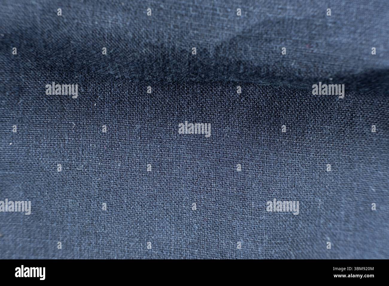 Alte blaue Baumwolle und Lycra-Stoff mit Gebrauchsspuren Stockfoto