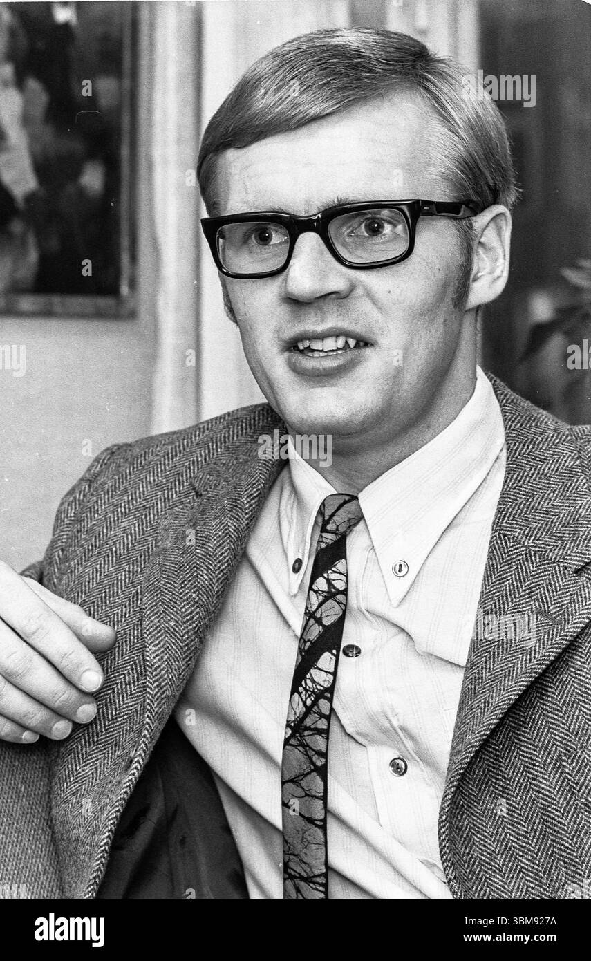 Bo Ringholm. In den 1960er Jahren war er Vorsitzender der SSU in Schweden. Später wurde er Minister in der schwedischen Regierung. Stockfoto