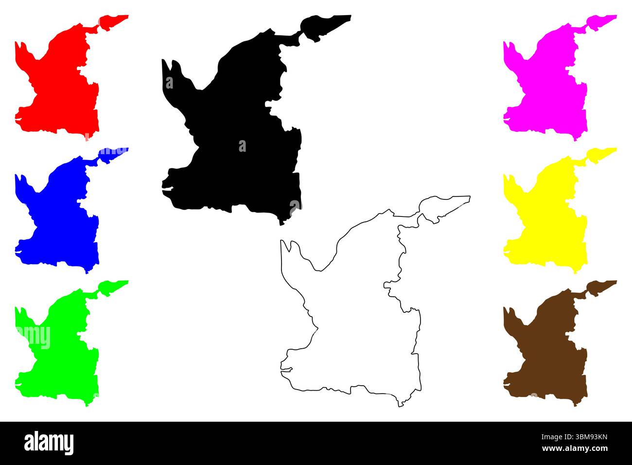 Beit Shemesh Stadt (Staat Israel, Bezirk Jerusalem) Karte Vektor Illustration, Scribble Skizze Bet Shemesh Karte Stock Vektor