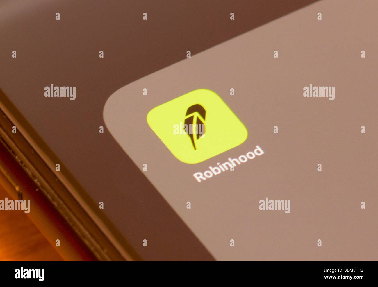Robinhood App auf dem Smartphone-Bildschirm Stockfoto