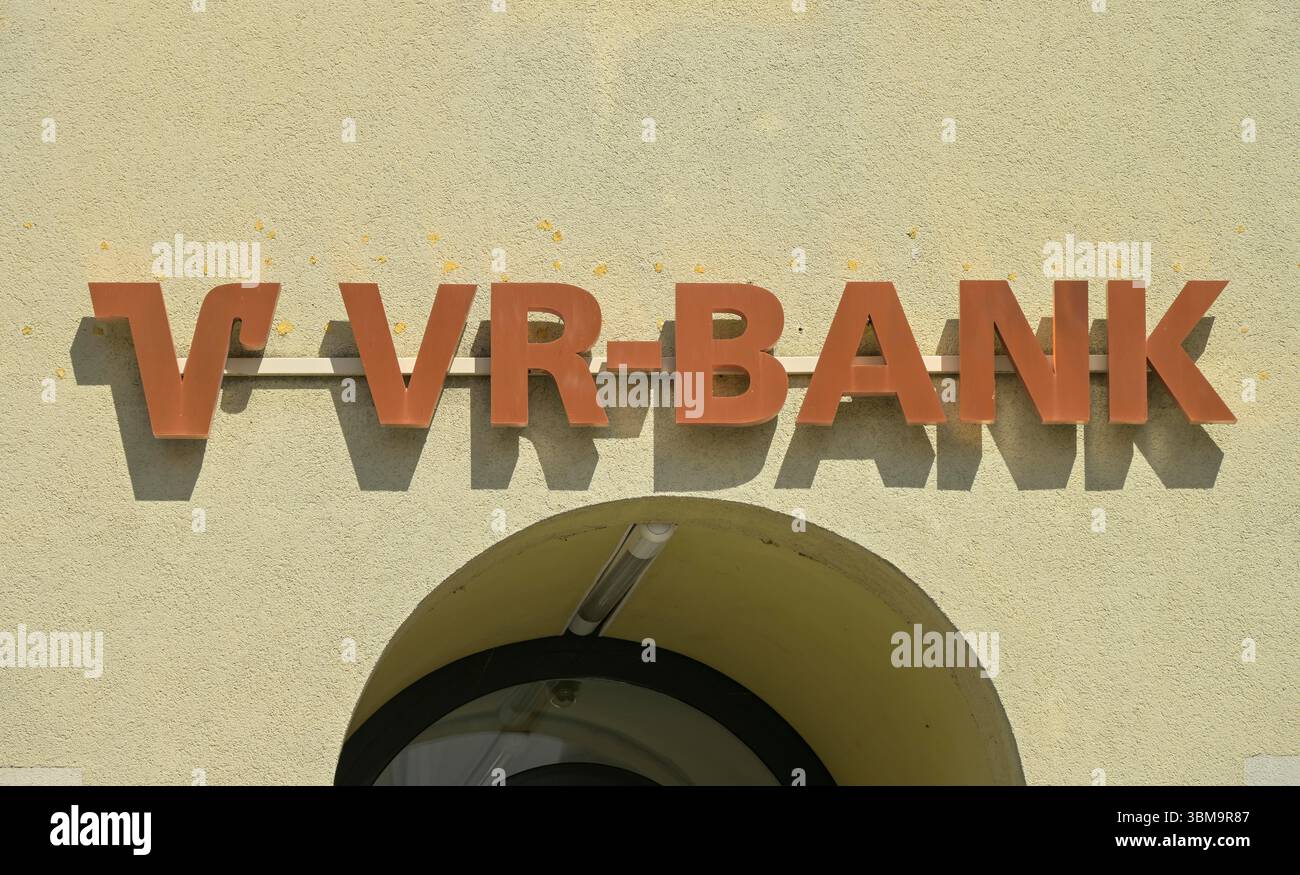 VR Bank, Magdeburger Straße, Bad Belzig, Landkreis Potsdam-Mittelmark, Brandenburg, Deutschland Stockfoto