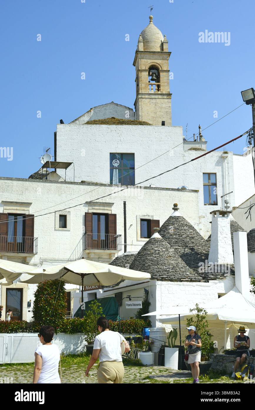 Historisches Zentrum von Alberobello in der Provinz Bari, Italien Stockfoto