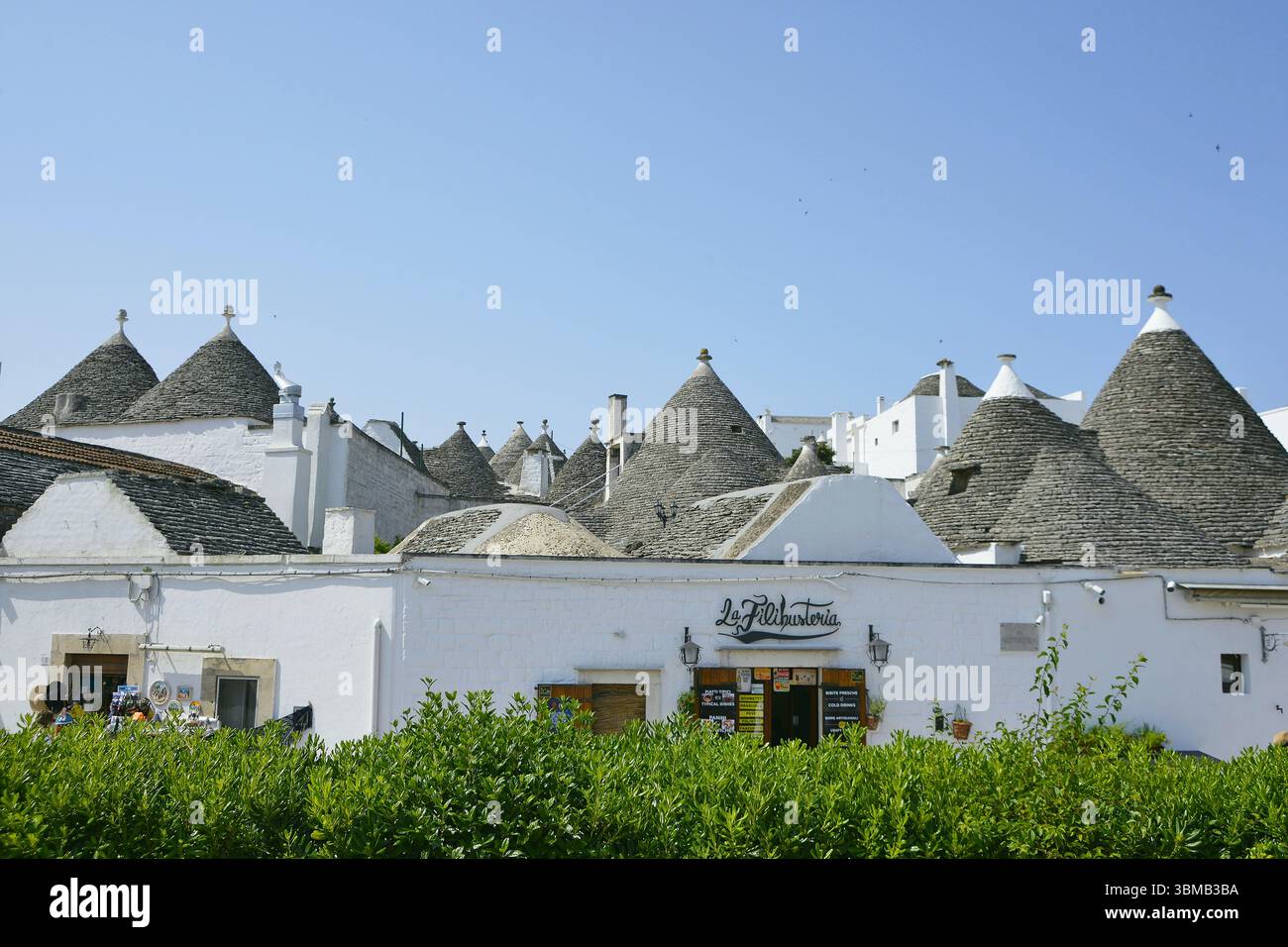 Historisches Zentrum von Alberobello in der Provinz Bari, Italien Stockfoto