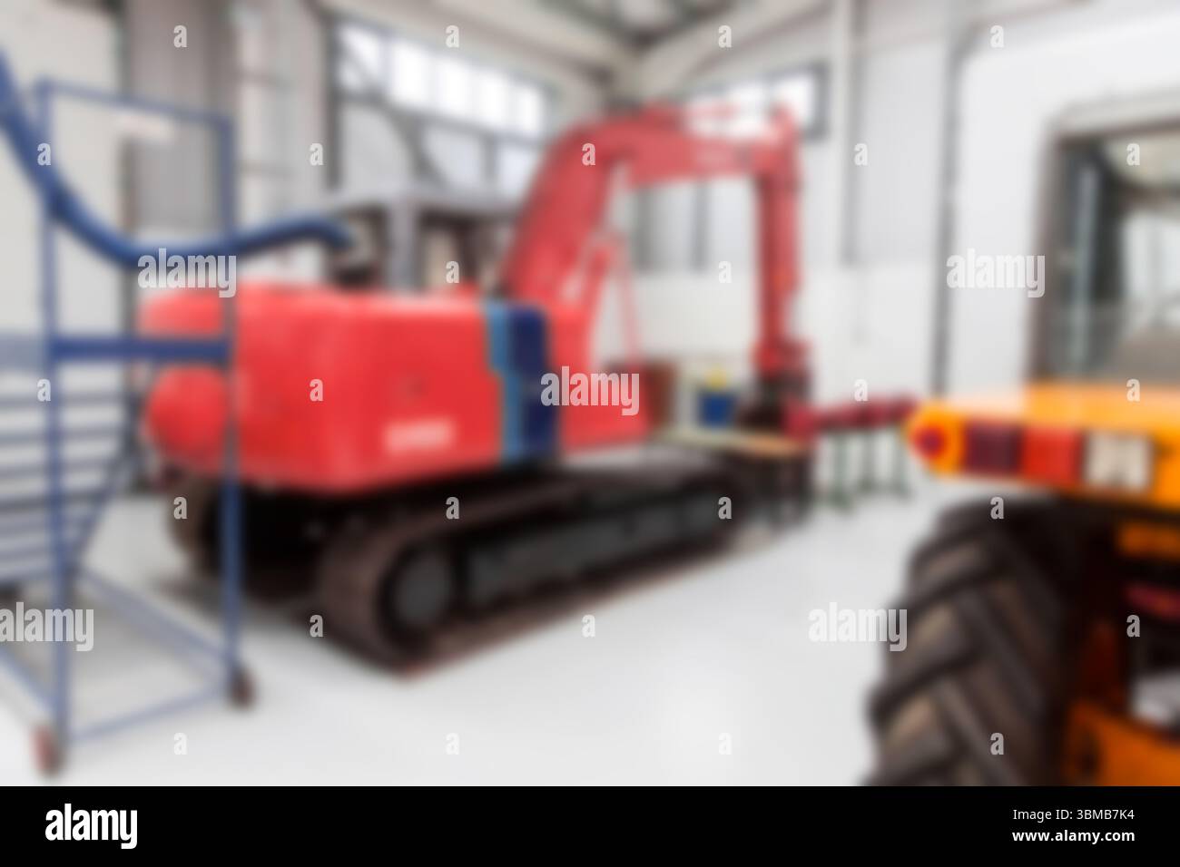 Unscharfes Bild des Gabelstaplers Stockfoto