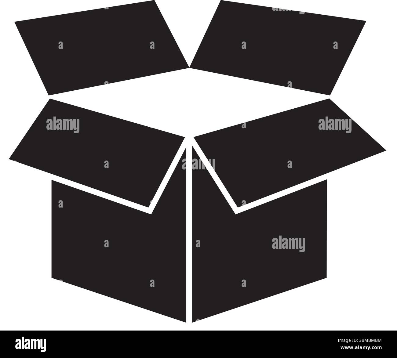 Box-Zeichen-Symbole, Vektorabbildung. Flaches Design Stock Vektor