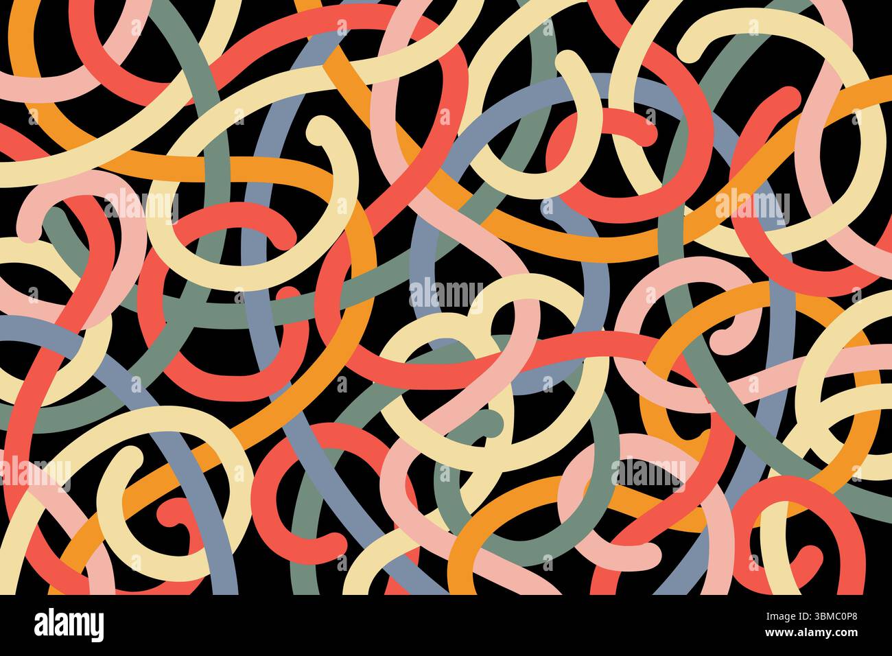 Lustiges farbenfrohes Linienmuster. Kreativer Kunsthintergrund für Kinder oder trendiges Design mit grundlegenden Formen. Partykonfetti-Textur, kindliche Kritzeleien Stock Vektor Lustiges farbenfrohes Linienmuster. Kreativer Kunsthintergrund für Kinder oder trendiges Design mit grundlegenden Formen. Partykonfetti-Textur, kindliche Kritzeleien Stock Vektor