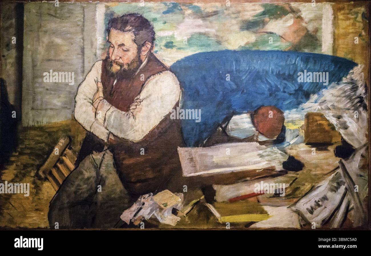 Edgar Degas, Portrait de Diego Martelli, 1879, Öl auf Leinwand, Museo Nacional de Bellas Artes (MNBA), Buenos Aires, republica Argentina, cono sur, Sout Stockfoto